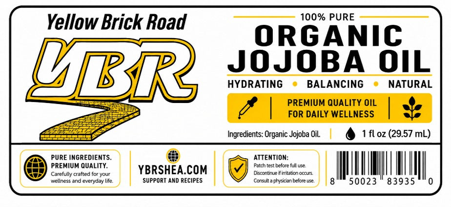 Organic Jojoba Oil, 1 oz Amber Glass Dropper Bottle - Essential Oil