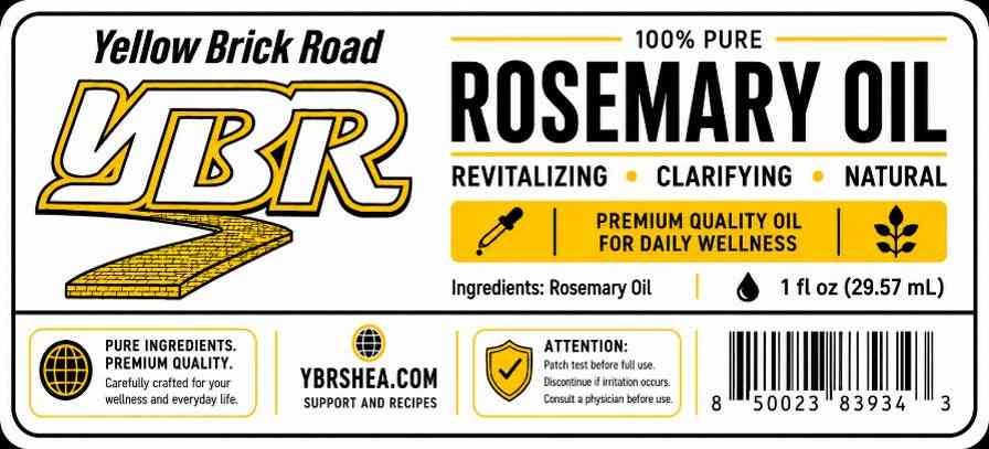 Rosemary Oil, 1 oz Amber Glass Dropper Bottle - Essential Oil