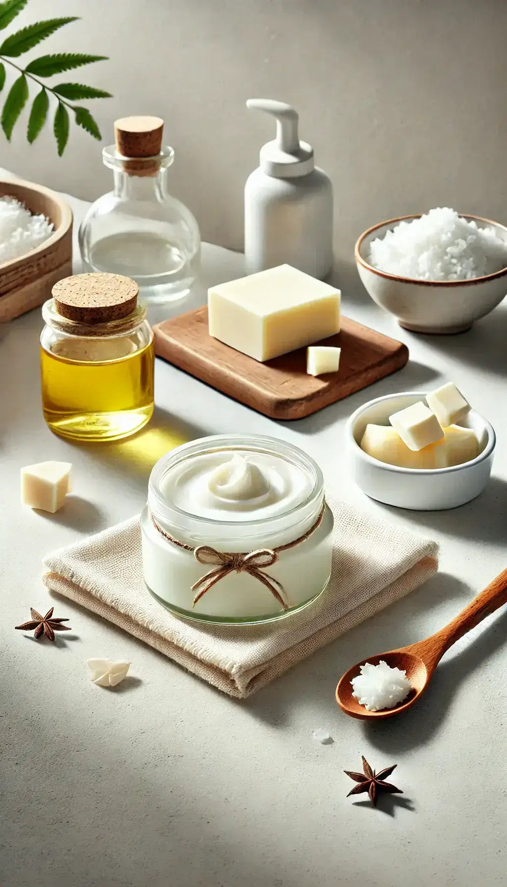 Nourishing shea butter cleansing balm with natural skincare ingredients.