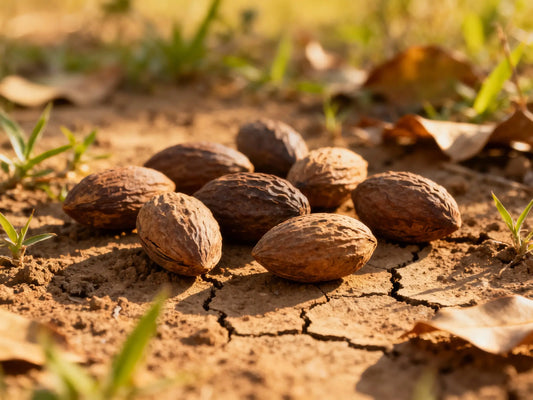 Shea Butter melting on fingertips during a morning skincare routine.