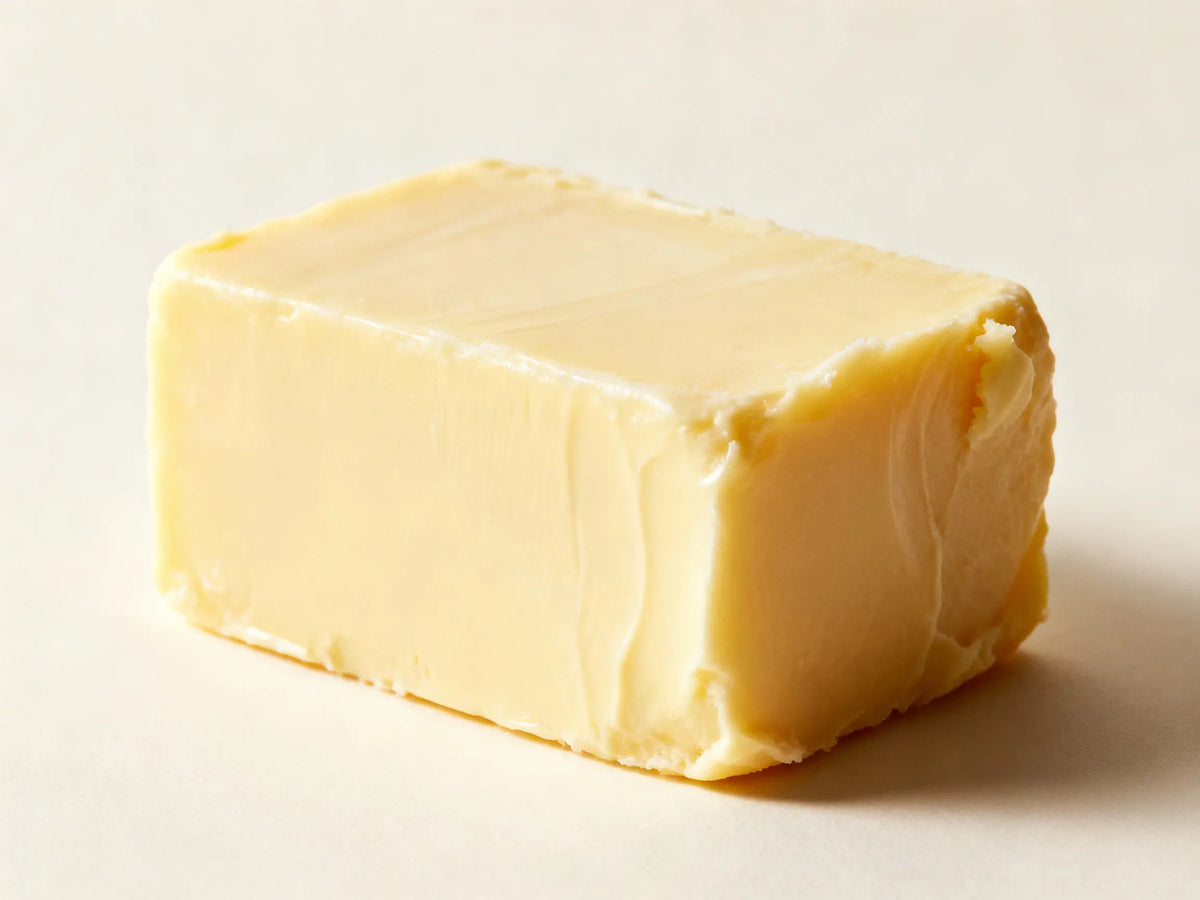 Raw Shea Butter in a wooden bowl, creamy texture, natural skincare ingredient.