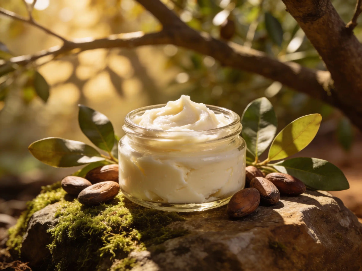 Pure shea butter for skin providing deep hydration and natural skincare benefits