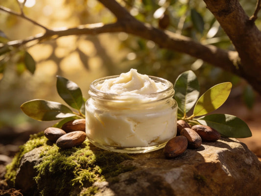 Pure shea butter for skin providing deep hydration and natural skincare benefits