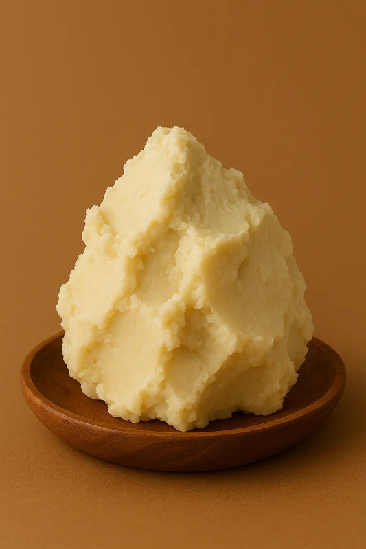 13 oz jar of unrefined ivory Shea Butter for skin nourishment
