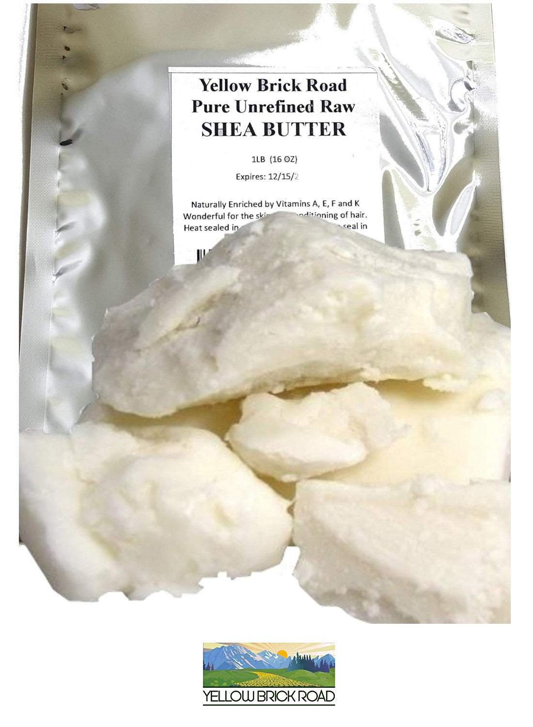 Yellow Brick Road 100% Raw Unrefined Shea Butter-African Grade a Ivory 1 Pound (16oz)…