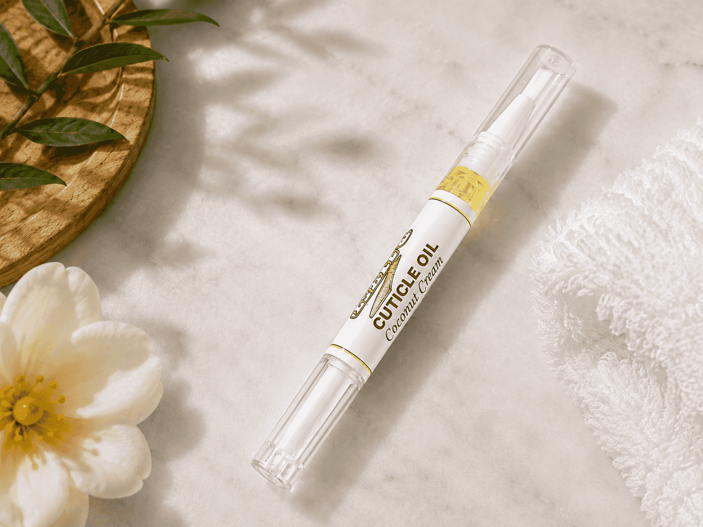 Yellow Brick Road Cuticle Oil Pen for Nails, Coconut Cream Scent, Moisturizing Nail and Cuticle Oil with Brush Applicator, 1 Pack