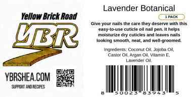 Yellow Brick Road Cuticle Oil Pen for Nails, Lavender Botanical Scent, Moisturizing Nail and Cuticle Oil with Brush Applicator, 1 Pack