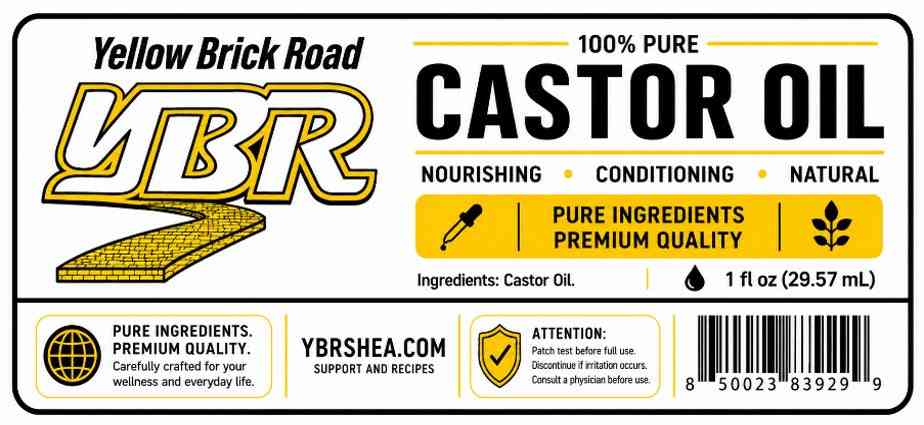 Castor Oil, 1 oz Amber Glass Dropper Bottle - Essential Oil