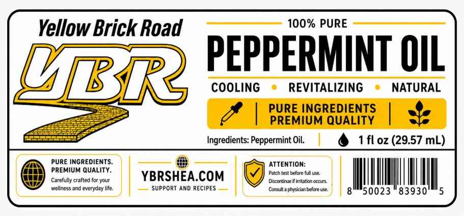 Peppermint Oil, 1 oz Amber Glass Dropper Bottle - Essential Oil
