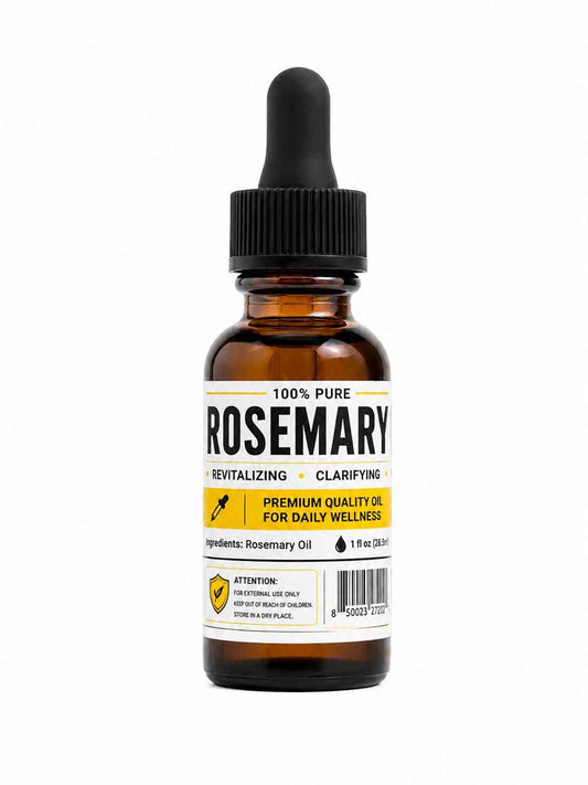Rosemary Oil, 1 oz Amber Glass Dropper Bottle - Essential Oil