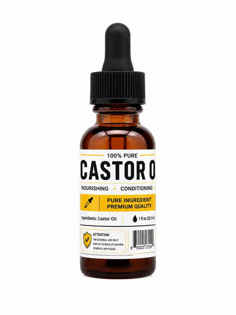 Castor Oil, 1 oz Amber Glass Dropper Bottle - Essential Oil